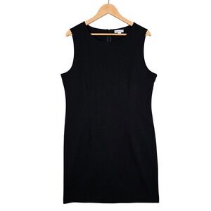 Alfred Sung Women's Technical Stretch Sleeveless Sheath Dress Black LBD XL